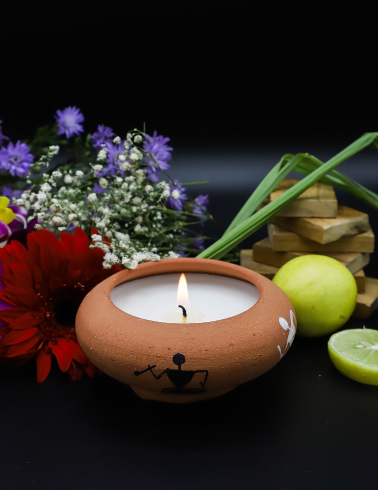 aturabi home Earthen Candle, Pot Design Candle Price in India - Buy  aturabi home Earthen Candle